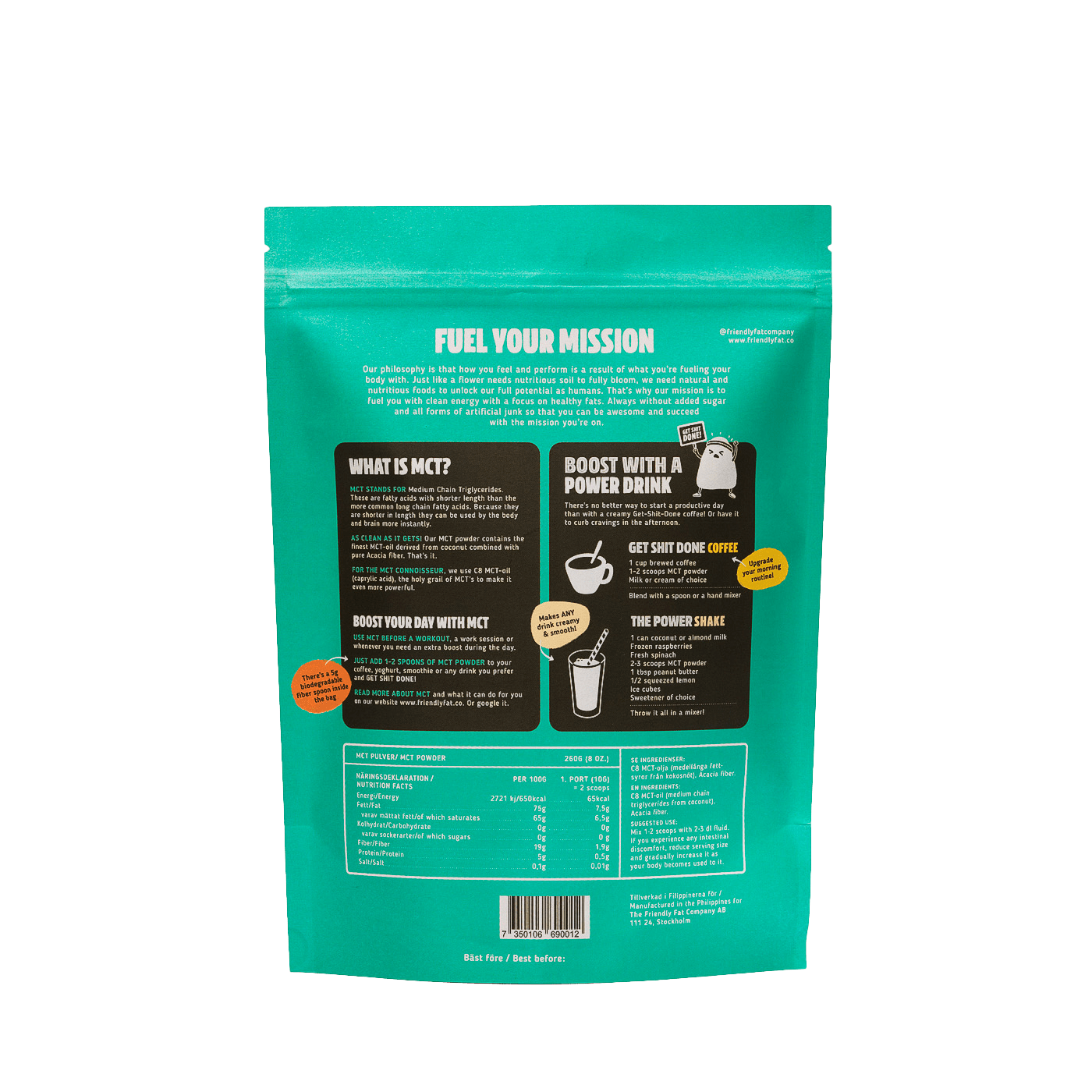 MCT - Powder C8 - The Friendly
