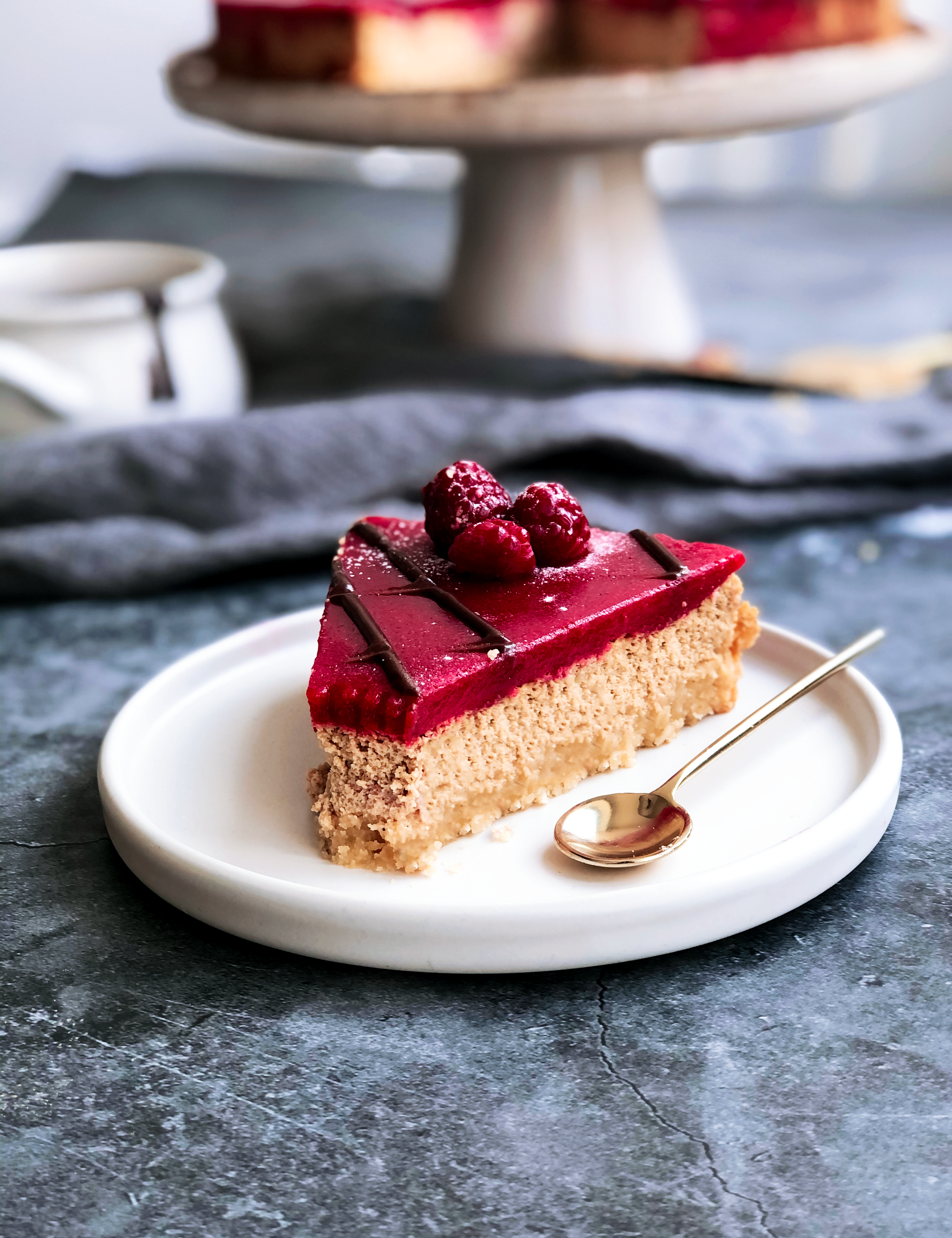 Rasberry Liqorice Cheesecake