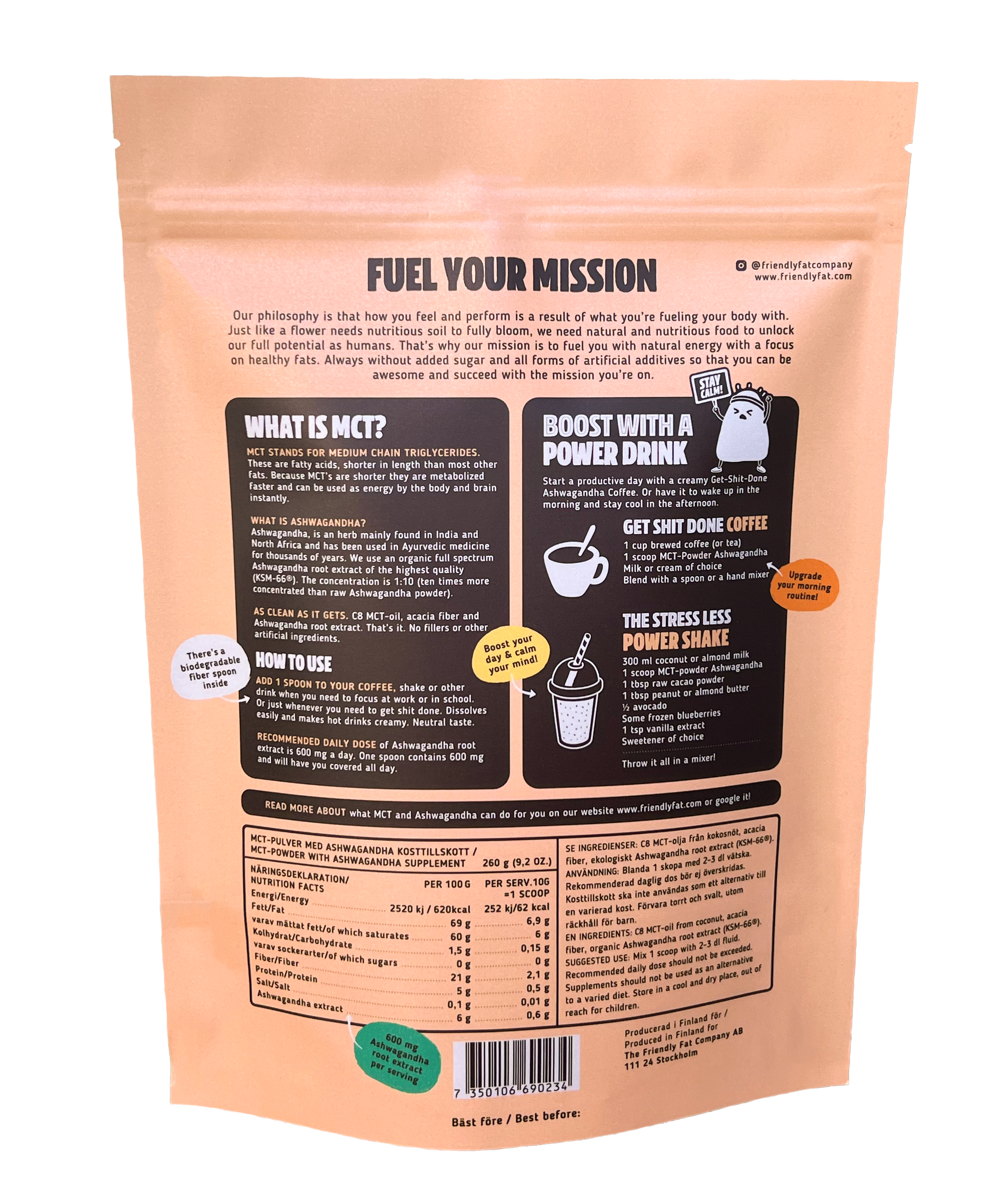 Ashwagandha MCT-pulver
